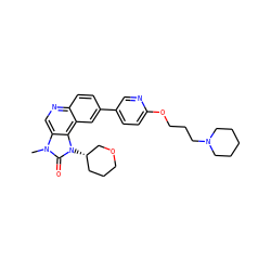 Cn1c(=O)n([C@H]2CCCOC2)c2c3cc(-c4ccc(OCCCN5CCCCC5)nc4)ccc3ncc21 ZINC001772637638