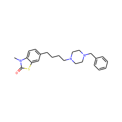 Cn1c(=O)sc2cc(CCCCN3CCN(Cc4ccccc4)CC3)ccc21 ZINC000019364398