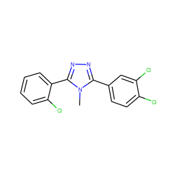 Cn1c(-c2ccc(Cl)c(Cl)c2)nnc1-c1ccccc1Cl ZINC000029043426