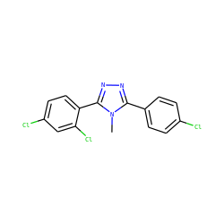 Cn1c(-c2ccc(Cl)cc2)nnc1-c1ccc(Cl)cc1Cl ZINC000029043428