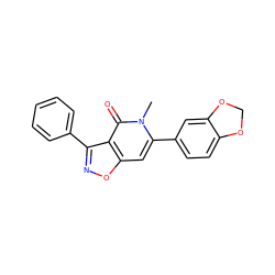 Cn1c(-c2ccc3c(c2)OCO3)cc2onc(-c3ccccc3)c2c1=O ZINC000028879057