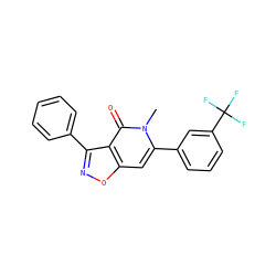 Cn1c(-c2cccc(C(F)(F)F)c2)cc2onc(-c3ccccc3)c2c1=O ZINC000045349959