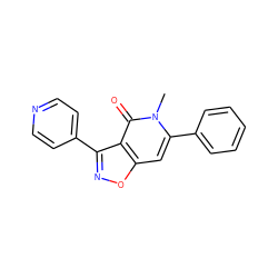 Cn1c(-c2ccccc2)cc2onc(-c3ccncc3)c2c1=O ZINC000045339833