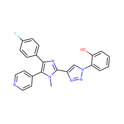 Cn1c(-c2cn(-c3ccccc3O)nn2)nc(-c2ccc(F)cc2)c1-c1ccncc1 ZINC000103258543