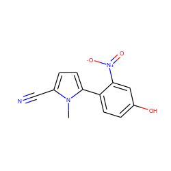 Cn1c(C#N)ccc1-c1ccc(O)cc1[N+](=O)[O-] ZINC001772625940