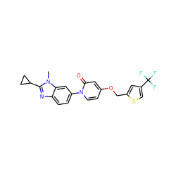 Cn1c(C2CC2)nc2ccc(-n3ccc(OCc4cc(C(F)(F)F)cs4)cc3=O)cc21 ZINC000223448408