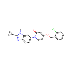 Cn1c(C2CC2)nc2ccc(-n3ccc(OCc4ccccc4Cl)cc3=O)cc21 ZINC000223449904