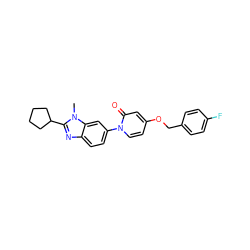 Cn1c(C2CCCC2)nc2ccc(-n3ccc(OCc4ccc(F)cc4)cc3=O)cc21 ZINC000223473465