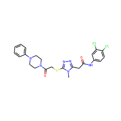 Cn1c(CC(=O)Nc2ccc(Cl)c(Cl)c2)nnc1SCC(=O)N1CCN(c2ccccc2)CC1 ZINC000008666214