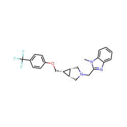 Cn1c(CN2C[C@@H]3[C@H](COc4ccc(C(F)(F)F)cc4)[C@@H]3C2)nc2ccccc21 ZINC000253668236