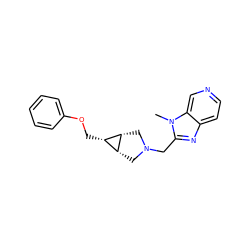 Cn1c(CN2C[C@@H]3[C@H](COc4ccccc4)[C@@H]3C2)nc2ccncc21 ZINC000253664901