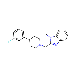 Cn1c(CN2CCC(c3cccc(F)c3)CC2)nc2ccccc21 ZINC000071296243