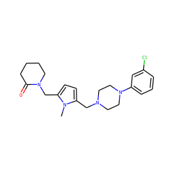 Cn1c(CN2CCN(c3cccc(Cl)c3)CC2)ccc1CN1CCCCC1=O ZINC000053231173