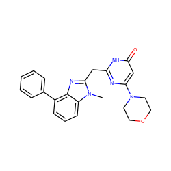 Cn1c(Cc2nc(N3CCOCC3)cc(=O)[nH]2)nc2c(-c3ccccc3)cccc21 ZINC000084759545