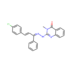 Cn1c(N/N=C(/C=C/c2ccc(Cl)cc2)c2ccccc2)nc2ccccc2c1=O ZINC000038729089