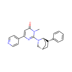 Cn1c(N2C[C@H]3CC[C@H]2[C@H](c2ccccc2)C3)nc(-c2ccncc2)cc1=O ZINC000653685369