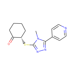 Cn1c(S[C@H]2CCCCC2=O)nnc1-c1ccncc1 ZINC000003312066