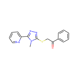 Cn1c(SCC(=O)c2ccccc2)nnc1-c1ccccn1 ZINC000000532937