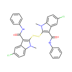 Cn1c(SSc2c(C(=O)Nc3ccccc3)c3cc(Cl)ccc3n2C)c(C(=O)Nc2ccccc2)c2cc(Cl)ccc21 ZINC000026161504