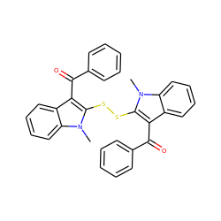 Cn1c(SSc2c(C(=O)c3ccccc3)c3ccccc3n2C)c(C(=O)c2ccccc2)c2ccccc21 ZINC000027725880