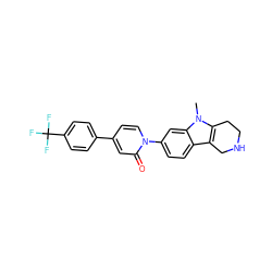 Cn1c2c(c3ccc(-n4ccc(-c5ccc(C(F)(F)F)cc5)cc4=O)cc31)CNCC2 ZINC000064559692