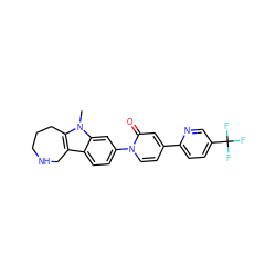 Cn1c2c(c3ccc(-n4ccc(-c5ccc(C(F)(F)F)cn5)cc4=O)cc31)CNCCC2 ZINC000068248169