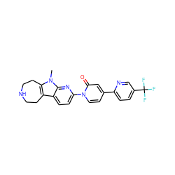 Cn1c2c(c3ccc(-n4ccc(-c5ccc(C(F)(F)F)cn5)cc4=O)nc31)CCNCC2 ZINC000115009588