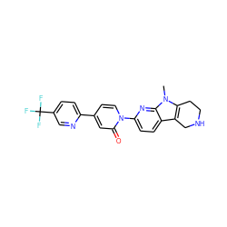 Cn1c2c(c3ccc(-n4ccc(-c5ccc(C(F)(F)F)cn5)cc4=O)nc31)CNCC2 ZINC000142041579