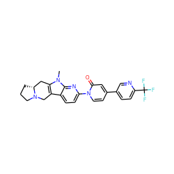 Cn1c2c(c3ccc(-n4ccc(-c5ccc(C(F)(F)F)nc5)cc4=O)nc31)CN1CCC[C@@H]1C2 ZINC000113186871