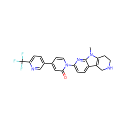 Cn1c2c(c3ccc(-n4ccc(-c5ccc(C(F)(F)F)nc5)cc4=O)nc31)CNCC2 ZINC000168649983