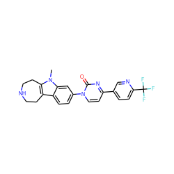Cn1c2c(c3ccc(-n4ccc(-c5ccc(C(F)(F)F)nc5)nc4=O)cc31)CCNCC2 ZINC000115016557