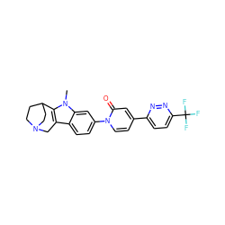 Cn1c2c(c3ccc(-n4ccc(-c5ccc(C(F)(F)F)nn5)cc4=O)cc31)CN1CCC2CC1 ZINC000114085600