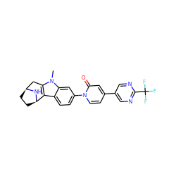 Cn1c2c(c3ccc(-n4ccc(-c5cnc(C(F)(F)F)nc5)cc4=O)cc31)[C@H]1CC[C@@H](C2)N1 ZINC000113223865