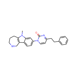 Cn1c2c(c3ccc(-n4ccc(CCc5ccccc5)nc4=O)cc31)CNCCC2 ZINC000115101142