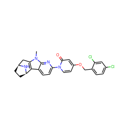 Cn1c2c(c3ccc(-n4ccc(OCc5ccc(Cl)cc5Cl)cc4=O)nc31)[C@H]1CC[C@@H](C2)N1 ZINC000113220502
