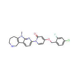 Cn1c2c(c3ccc(-n4ccc(OCc5ccc(Cl)cc5F)cc4=O)nc31)CNCCC2 ZINC000115008705