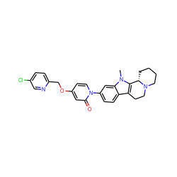 Cn1c2c(c3ccc(-n4ccc(OCc5ccc(Cl)cn5)cc4=O)cc31)CCN1CCCC[C@@H]21 ZINC000113109149