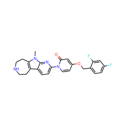 Cn1c2c(c3ccc(-n4ccc(OCc5ccc(F)cc5F)cc4=O)nc31)CCNCC2 ZINC000115015507