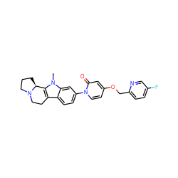 Cn1c2c(c3ccc(-n4ccc(OCc5ccc(F)cn5)cc4=O)cc31)CCN1CCC[C@@H]21 ZINC000113109522