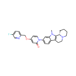 Cn1c2c(c3ccc(-n4ccc(OCc5ccc(F)cn5)cc4=O)cc31)CCN1CCCC[C@@H]21 ZINC000113109363
