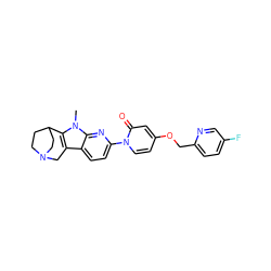 Cn1c2c(c3ccc(-n4ccc(OCc5ccc(F)cn5)cc4=O)nc31)CN1CCC2CC1 ZINC000114085826