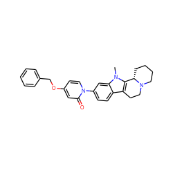 Cn1c2c(c3ccc(-n4ccc(OCc5ccccc5)cc4=O)cc31)CCN1CCCC[C@@H]21 ZINC000113109353