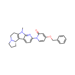 Cn1c2c(c3ccc(-n4ccc(OCc5ccccc5)cc4=O)nc31)[C@@H]1CCCN1CC2 ZINC000113109419