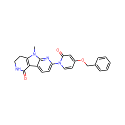 Cn1c2c(c3ccc(-n4ccc(OCc5ccccc5)cc4=O)nc31)C(=O)NCC2 ZINC000168709847