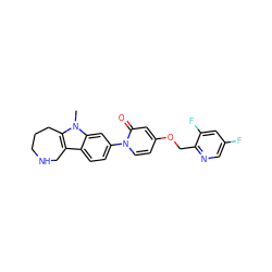 Cn1c2c(c3ccc(-n4ccc(OCc5ncc(F)cc5F)cc4=O)cc31)CNCCC2 ZINC000115011786