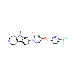 Cn1c2c(c3ccc(-n4ncc(OCc5ccc(C(F)(F)F)nc5)cc4=O)cc31)CCNCC2 ZINC000115011469