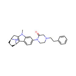 Cn1c2c(c3ccc(N4CCN(CCc5ccccc5)CC4=O)cc31)[C@H]1CC[C@@H](C2)N1 ZINC000113221230