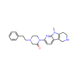 Cn1c2c(c3ccc(N4CCN(CCc5ccccc5)CC4=O)nc31)CNCC2 ZINC000142039615