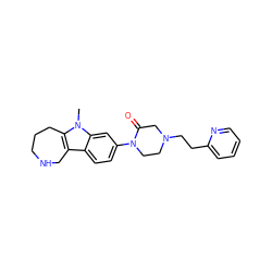 Cn1c2c(c3ccc(N4CCN(CCc5ccccn5)CC4=O)cc31)CNCCC2 ZINC000115010897