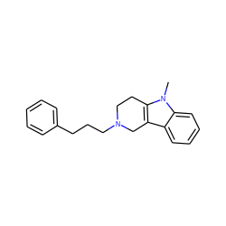 Cn1c2c(c3ccccc31)CN(CCCc1ccccc1)CC2 ZINC000013476815
